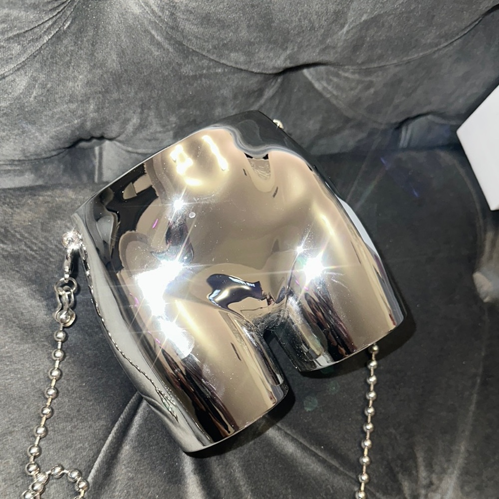 Silver Metallic Women's Bag